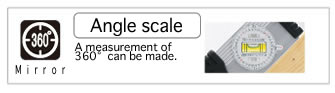 Angle scale／A measurement of  360°can be made.